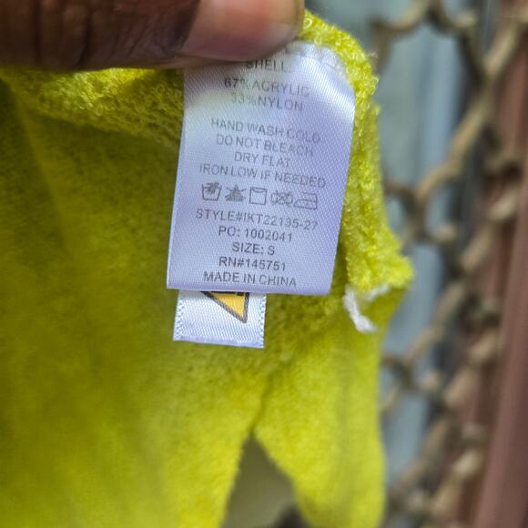 Peach Love California Womens Dopamine Distressed Hem Colorblock Knit Sweater S - Picture 8 of 10